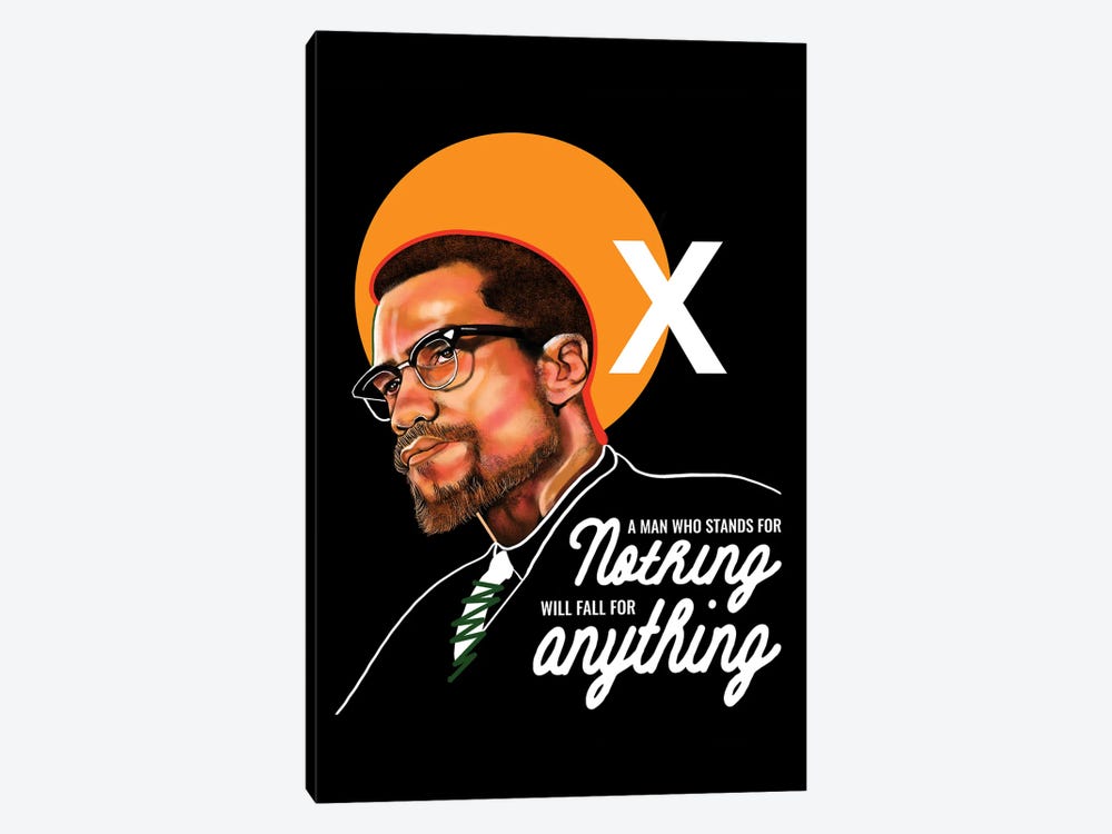 Malcolm X by Domonique Brown 1-piece Art Print