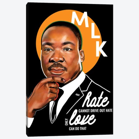 Martin Luther King Jr. Canvas Print #DMQ164} by Domonique Brown Canvas Artwork