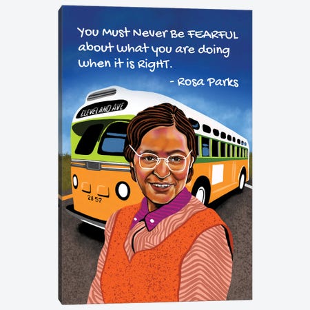 Rosa Parks Canvas Print #DMQ169} by Domonique Brown Canvas Print
