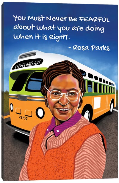 Rosa Parks Canvas Art Print - Inspirational Art