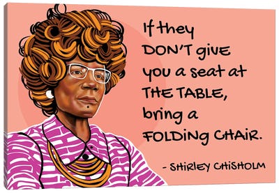 Shirley Chisholm Canvas Art Print - Ceiling Shatterers