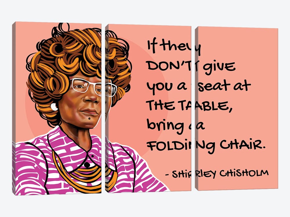 Shirley Chisholm by Domonique Brown 3-piece Canvas Art
