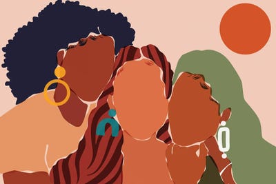 Sisterhood by Domonique Brown multi panel art