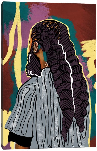 Rockin' The Locs Canvas Art Print - Black Lives Matter Art