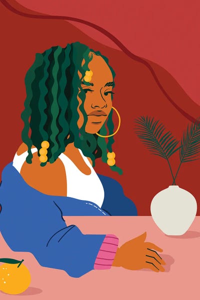 The Red Room by Domonique Brown multi panel art