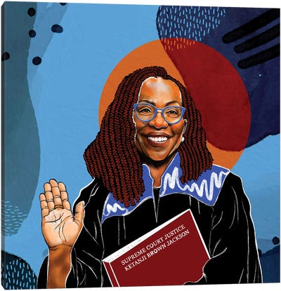 Supreme Court Justice Ketanji Brown Jackson Canvas Art Print - Advocacy Art