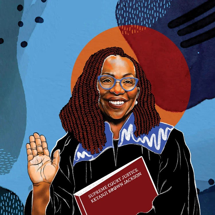 Supreme Court Justice Ketanji Brown Jackson by Domonique Brown canvas print