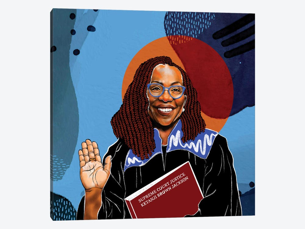 Supreme Court Justice Ketanji Brown Jackson by Domonique Brown 1-piece Canvas Art Print