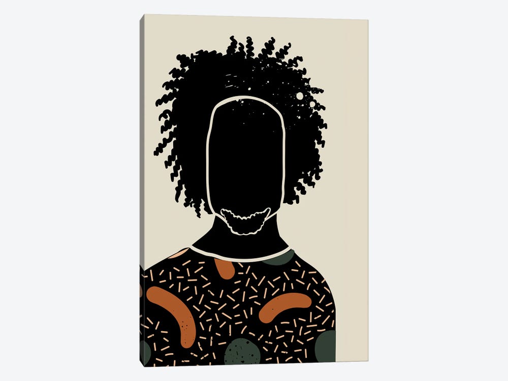 Black Hair IX by Domonique Brown 1-piece Canvas Wall Art