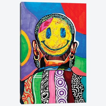 Smiley Canvas Print #DMQ214} by Domonique Brown Canvas Wall Art