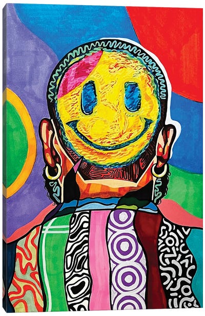 Smiley Canvas Art Print - Happiness Art