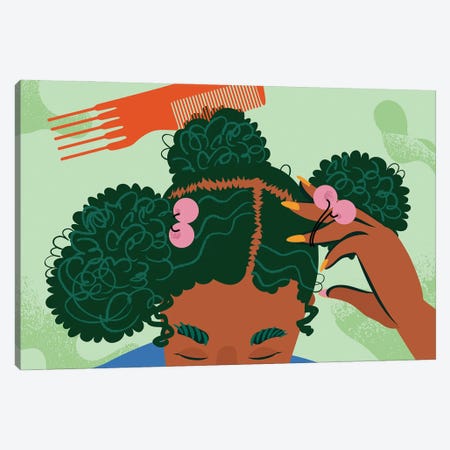 Hair Ties Canvas Print #DMQ218} by Domonique Brown Art Print