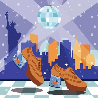 Disco Dancing by Domonique Brown multi panel art