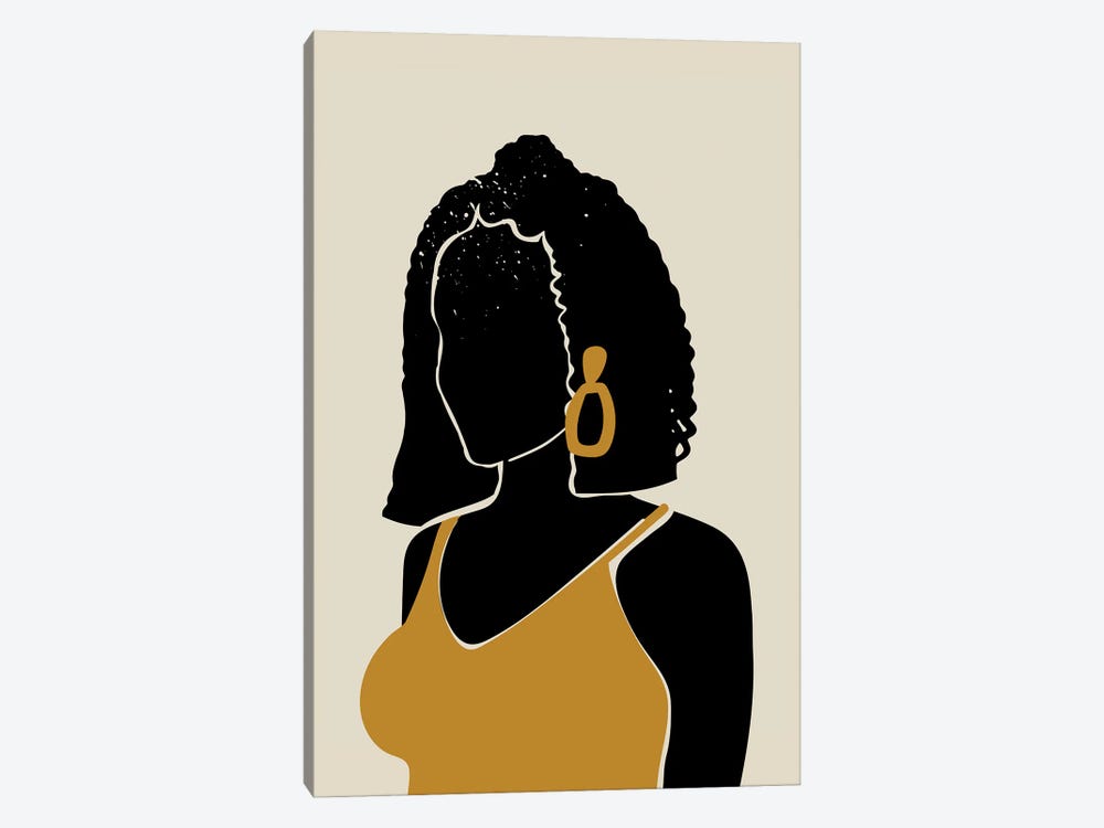 Black Hair XI by Domonique Brown 1-piece Canvas Art