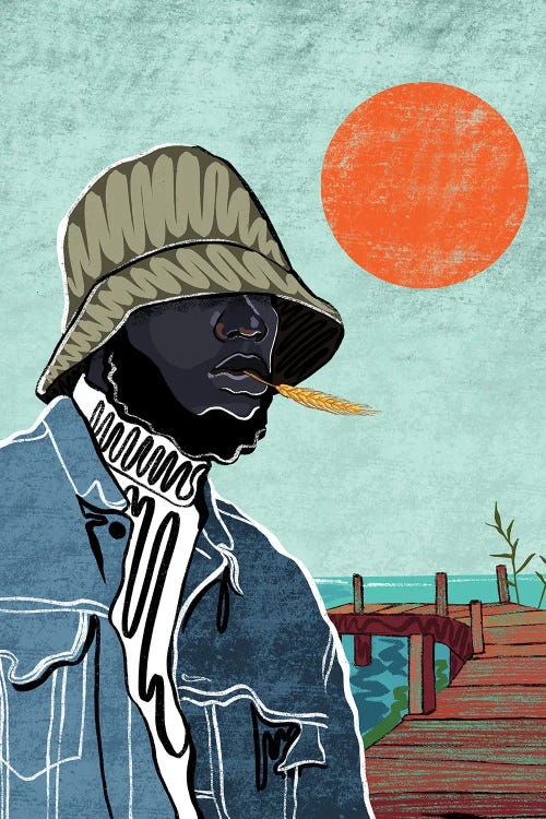 Barry Fisherman by Domonique Brown wall art