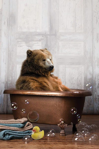 Wildlife: Bear In The Tub by Domonique Brown