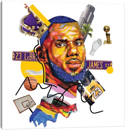 Lebron James Canvas Art Print - Basketball Art