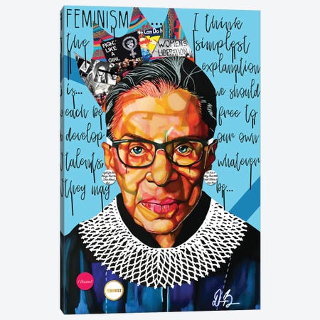 Ruth Ginsburg Canvas Print #DMQ32} by Domonique Brown Canvas Wall Art