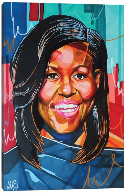 Michelle Obama Canvas Art Print - Women's Empowerment Art
