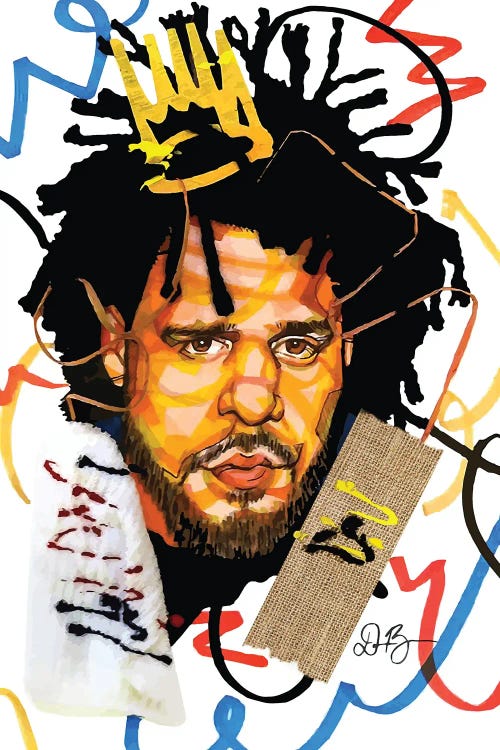 J. Cole by Domonique Brown wall art