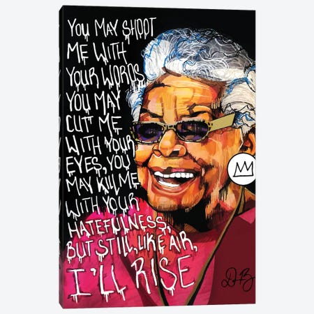 Maya Angelou Canvas Print #DMQ43} by Domonique Brown Art Print