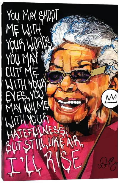 Maya Angelou Canvas Art Print - Women's Empowerment Art