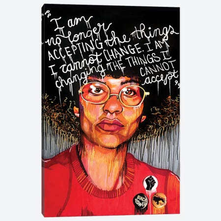 Angela Davis Canvas Print #DMQ46} by Domonique Brown Canvas Art