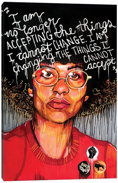 Angela Davis Canvas Art Print - Women's Empowerment Art