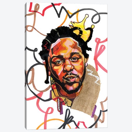Kendrick Lamar Canvas Print #DMQ57} by Domonique Brown Canvas Print