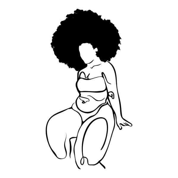 Domonique Brown: Nude in Black No. 4 by Domonique Brown