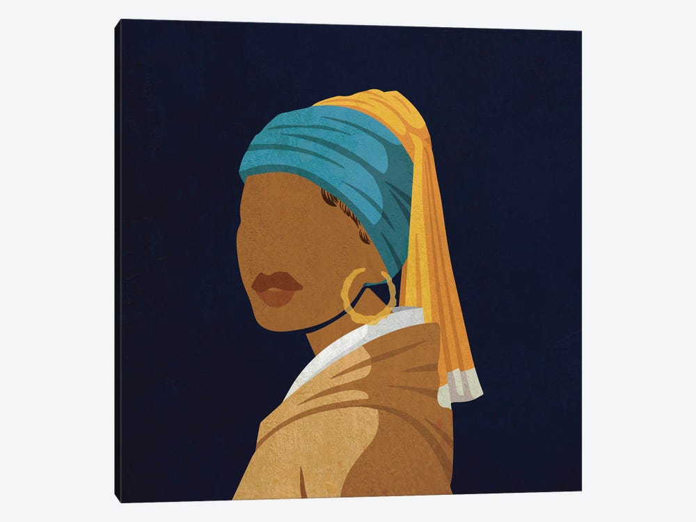 Girl With A Bamboo Earring by Domonique Brown 1-piece Canvas Art Print