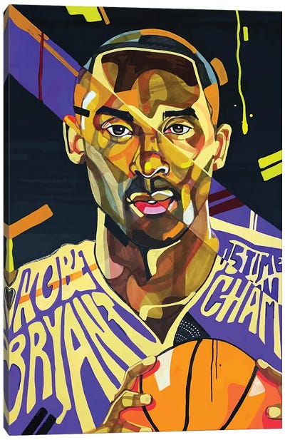 Kobe Bryant Canvas Art Print - Athlete & Coach Art