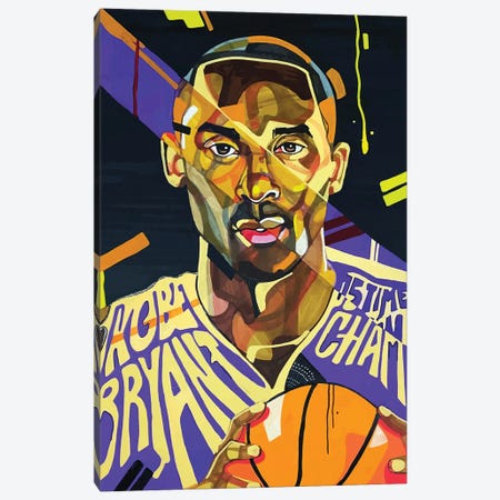 Kobe Bryant Canvas Print #DMQ7} by Domonique Brown Canvas Artwork
