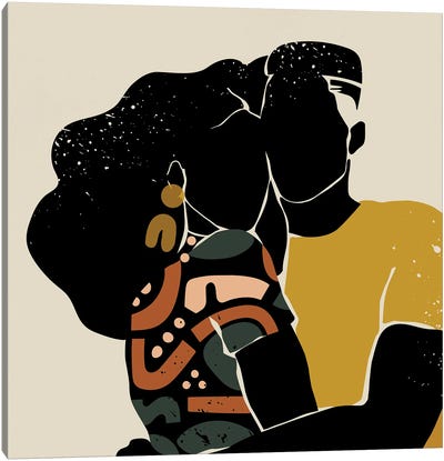 Black Love Canvas Art Print - African Décor