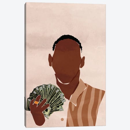I am a Rich Man Canvas Print #DMQ93} by Domonique Brown Canvas Artwork