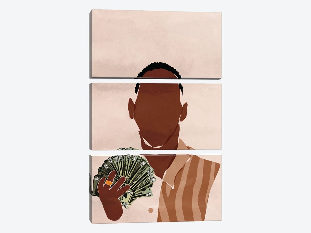 I am a Rich Man by Domonique Brown 3-piece Canvas Art