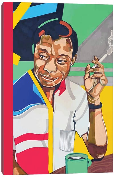 James Baldwin Canvas Art Print - Bachelor Pad Art