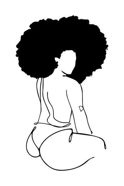 Black & White Minimalist Décor: Nude In Black No. 6 by Domonique Brown