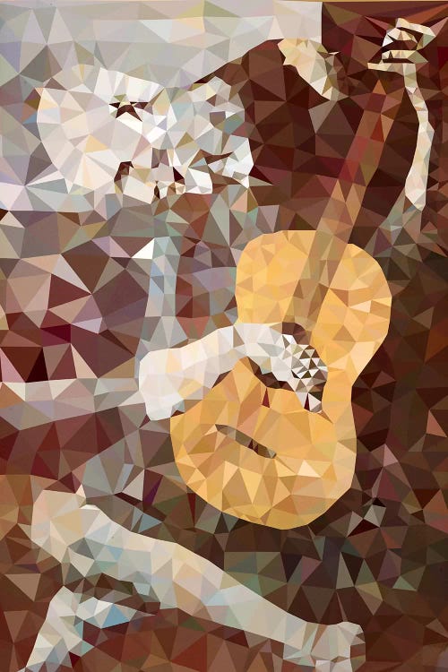 Old Guitarist Derezzed by 5by5collective wall art