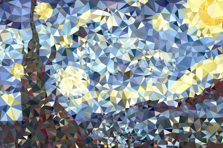 The Starry Night Derezzed by 5by5collective wall art