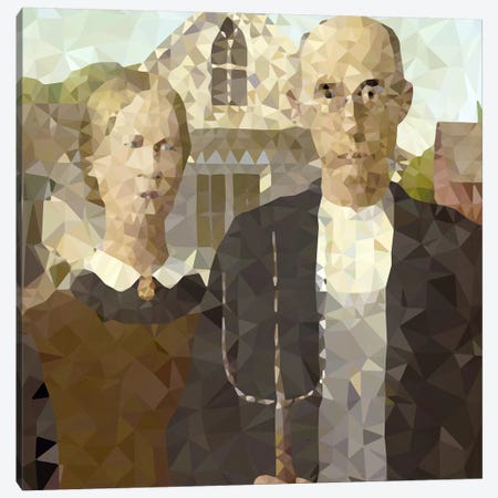 American Gothic Derezzed Canvas Print #DMS17} by 5by5collective Canvas Art Print