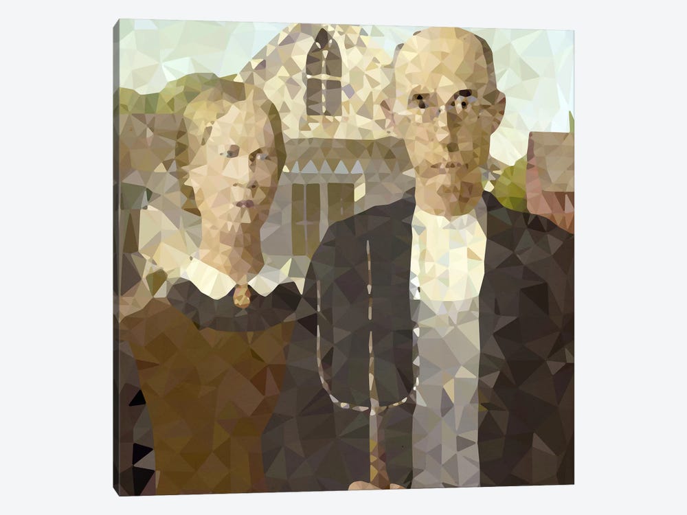 American Gothic Derezzed by 5by5collective 1-piece Art Print