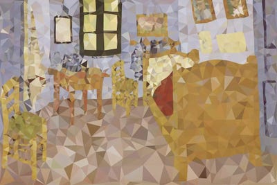 Bed In Arles Derezzed by 5by5collective art print
