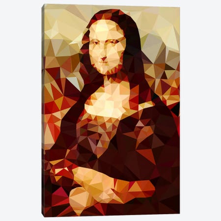 Mona Lisa Derezzed Canvas Print #DMS8} by 5by5collective Art Print