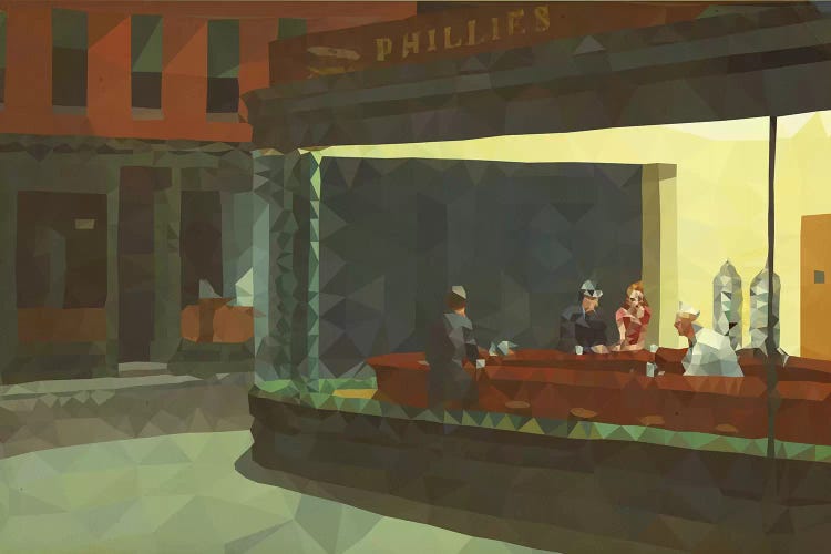 Nighthawks Derezzed by 5by5collective wall art