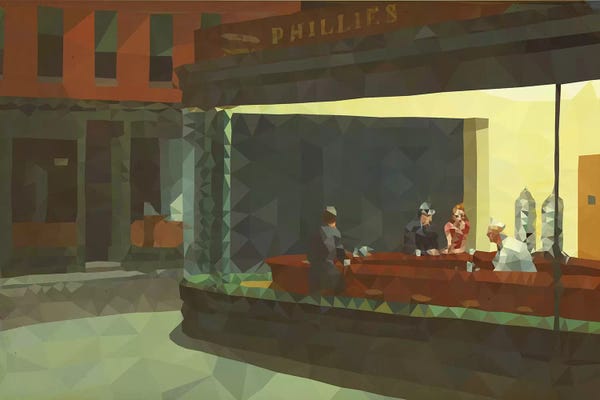 5by5collective: Nighthawks Derezzed by 5by5collective