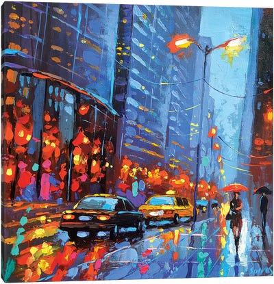 Lights Of Avenue Canvas Art Print - Dmitry Spiros