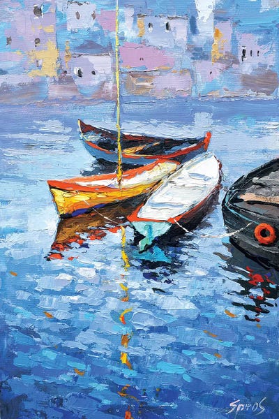 Artists Like Van Gogh: Lonely Boats by Dmitry Spiros