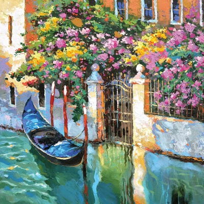 Lonely Gondola by Dmitry Spiros framed canvas print