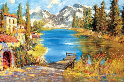Mountains Landscape by Dmitry Spiros framed canvas print